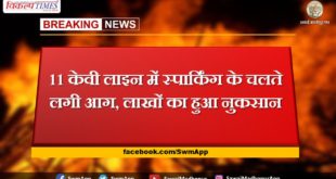 Fire broke out due to sparking in 11 kv line, loss of lakhs in batoda