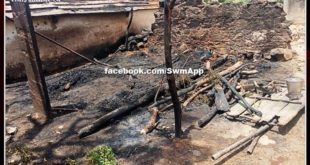Household goods burnt to ashes by fire in bamanwas