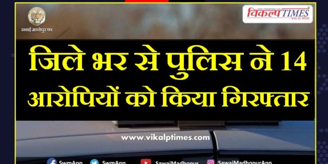 Police arrested 14 accused from sawai madhopur
