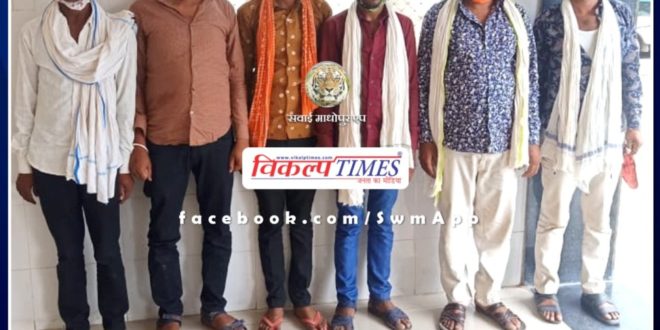Police arrested six accused of illegal gravel mining in sawai madhopur