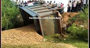 Bike rider death in a dumper accident, woman seriously injured