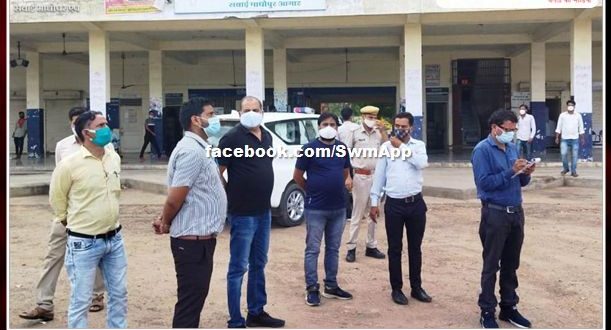 Collector inspected the central bus stand in sawai madhopur