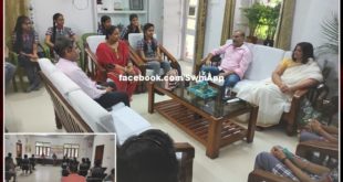 District Collector and his wife interacted with the daughters of Kendriya Vidyalaya