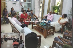 District Collector and his wife interacted with the daughters of Kendriya Vidyalaya