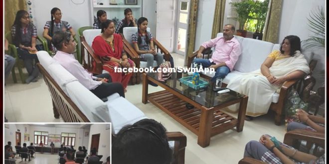 District Collector and his wife interacted with the daughters of Kendriya Vidyalaya