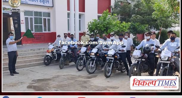 Government Model School, Batoda made parents aware of the bike rally for the entrance festival