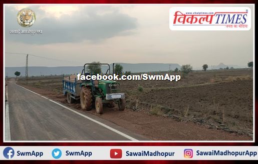 Illegal gravel-filled 1 tractor-trolley seized in khandar