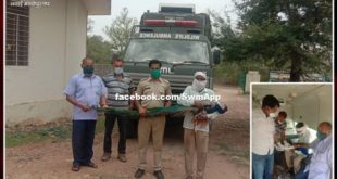 National bird peacock was rescued by the team of Ranthambore Tiger Reserve in sawai madhopur