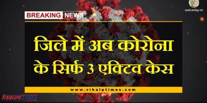 Now only 3 active cases of corona in Sawai madhopur