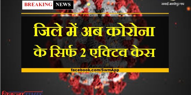 Only 2 active cases of corona in the sawai madhopur