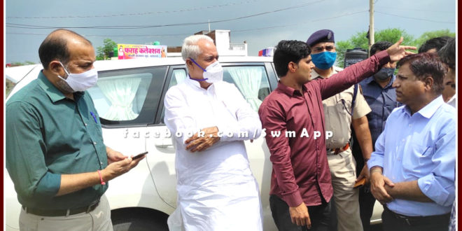 District In-charge Minister Parsadi Lal Meena reached Soorwal, inspection of the waterlogging Soorwal