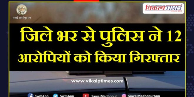 Police arrested twelve accused from sawai madhopur