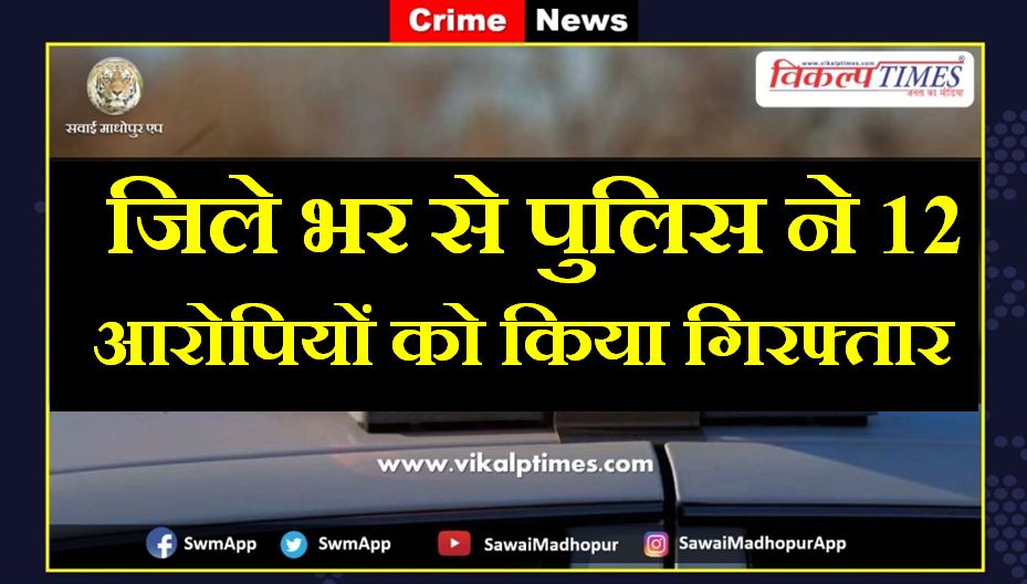 Police arrested twelve accused from sawai madhopur