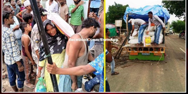 Popular Front distributed logistics to the flood victims of Sheopur