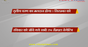The third phase of polling will be held on September 1 in sawai madhopur