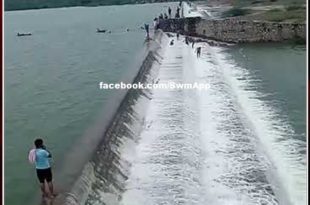 Waterlogging situation in Chakeri due to running of sheet on Surwal dam