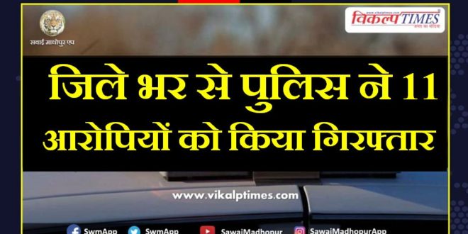 Police arrested 11 accused from sawai madhopur