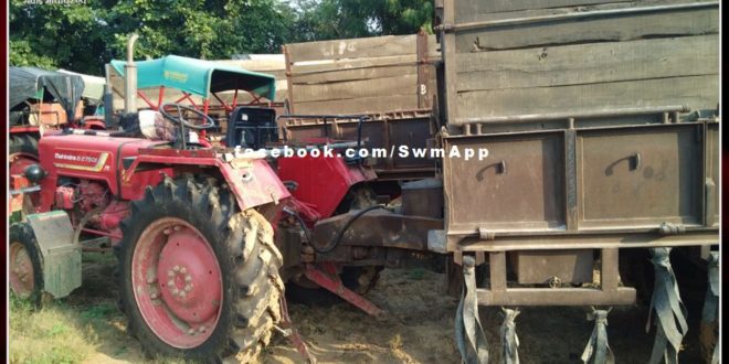2 tractors filled with illegal gravel - trolley seize