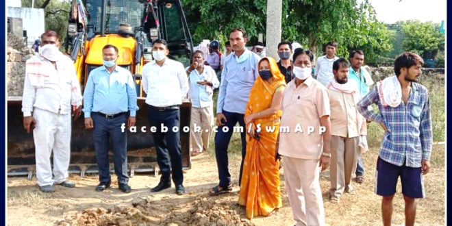 Encroachment removed up to 800 meters from the population road in Bichhidona sawai madhopur