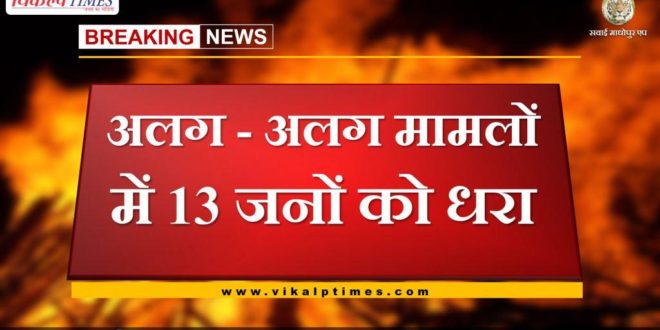 police arrested 13 accused from sawai madhopur