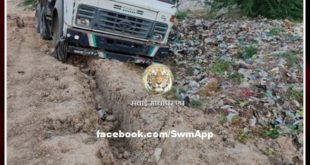 police seized dumper filled with illegal gravel in sawai madhopur