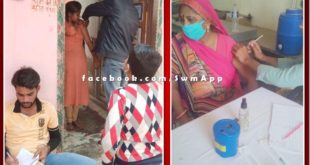 Health workers went door-to-door and vaccinated covid-19 vaccines in sawai madhopur