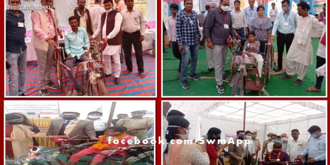 The needy got the tricycle on the spot in sawai madhopur