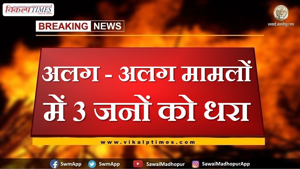 3 people arrested in different cases in sawai madhopur