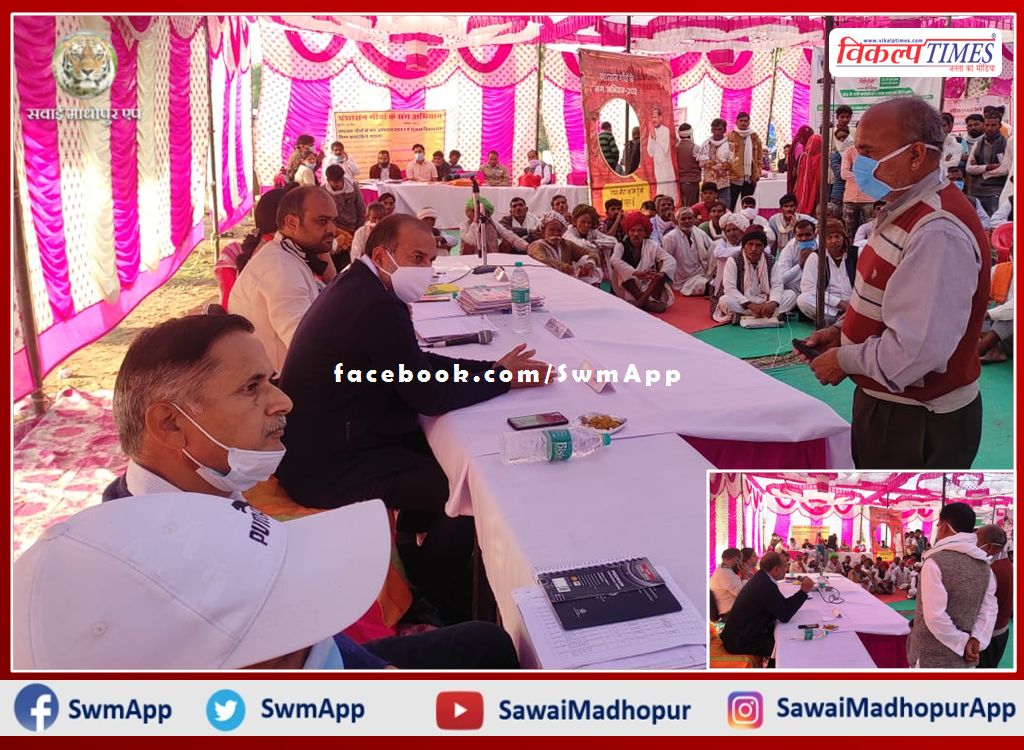 District Collector inspected the Khijuri camp in sawai madhopur
