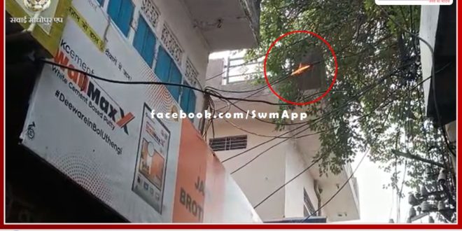 Fire broke out in electric wires in main market of Khirni town