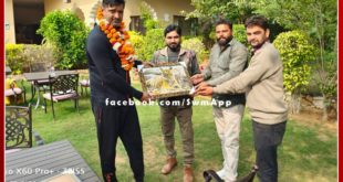 Indian cricket team fast bowler Pankaj Singh welcome in sawai madhopur