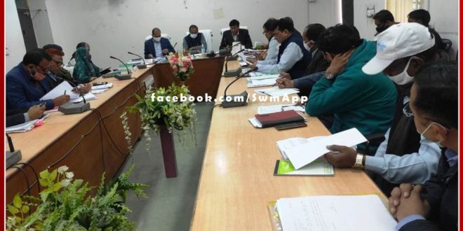 The minister in charge and the secretary in charge reviewed the progress of the schemes by taking a meeting of district level officers