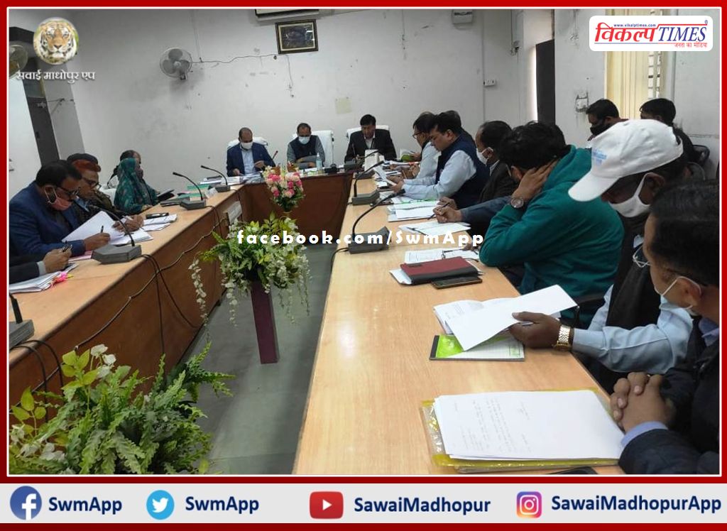The minister in charge and the secretary in charge reviewed the progress of the schemes by taking a meeting of district level officers