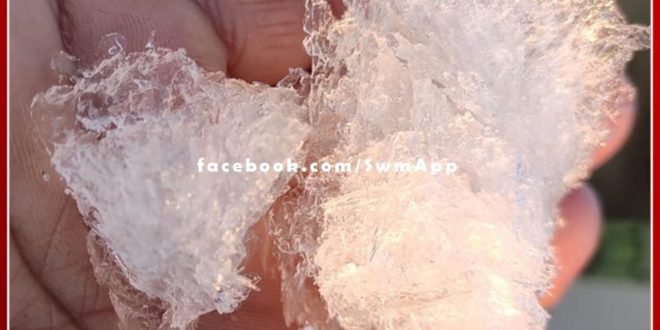 Winter continues in Sawai Madhopur, layers of snow frozen in Moran area