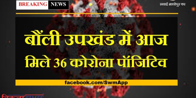 36 corona positives found today in Bonli sawai madhopur