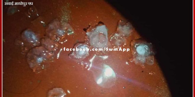 Hail rain accompanied by rain in a dozen villages of Bonli Block