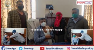 Health and frontline workers received precaution doses in sawai madhopur