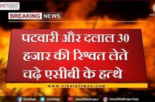 Patwari and broker went to the hands of ACB taking a bribe of 30 thousand in pali