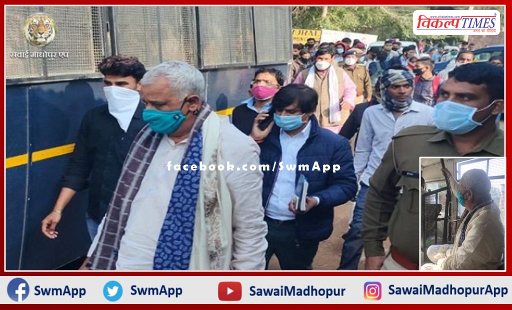 Rajya Sabha MP Dr. Kirodilal Meena was detained by the police in sawai madhopur