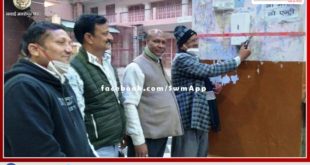 Shiv Mandir Trust installed sanitizer automatic machine in sawai madhopur