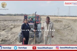 Stone pelting on police team that went to stop illegal gravel mining, tractor-trolley confiscate