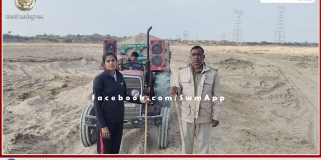 Stone pelting on police team that went to stop illegal gravel mining, tractor-trolley confiscate