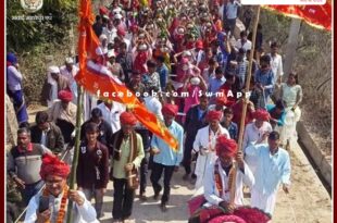 Crowd gathered in Kalash Yatra in sawai madhopur