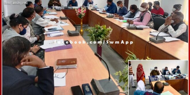 Divisional commissioner reviews development and flagship schemes in sawai madhopur