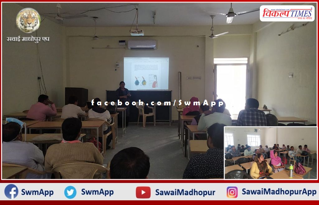 Gave training of breath program to GNM and ANM in sawai madhopur