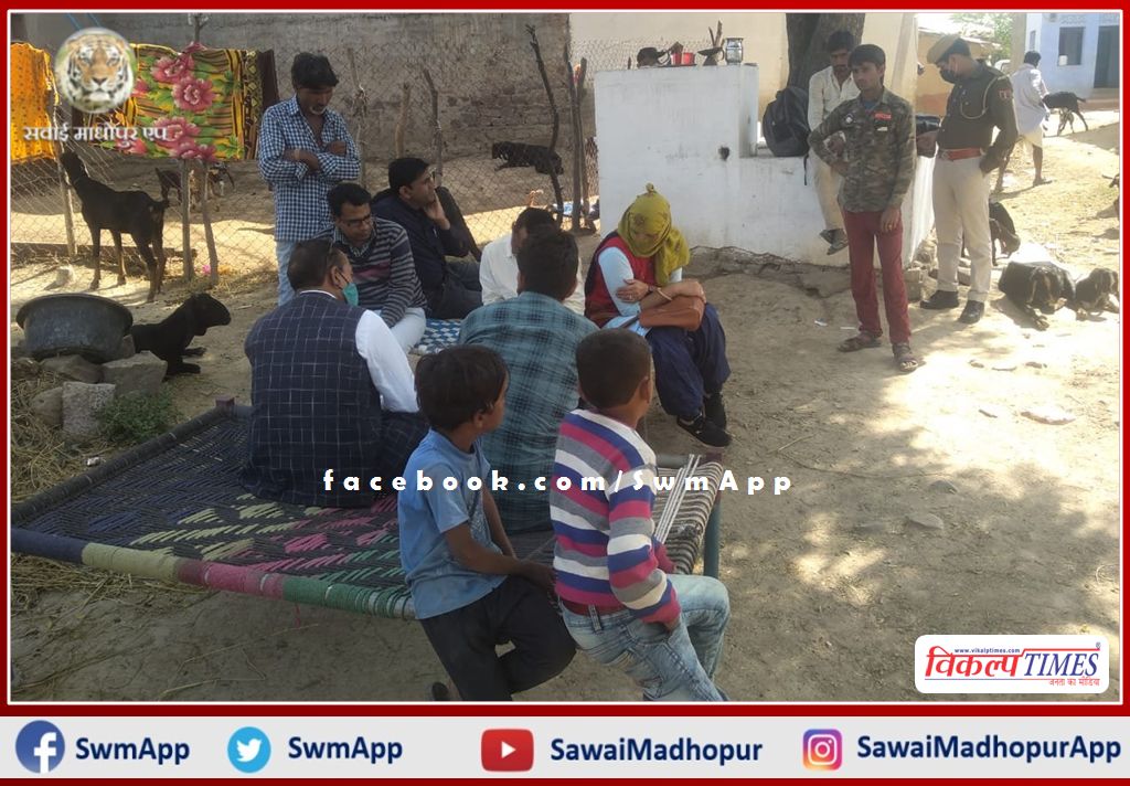 Khandar administration swung into action after the death of 60 goats in Narvala village