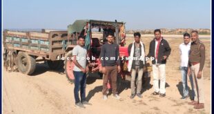 Khandar police station arrested one accused by seized tractor-trolley filled with illegal gravel