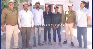 Police seized four tractor trolleys filled with illegal gravel and drivers arrested in khandar sawai madhopur