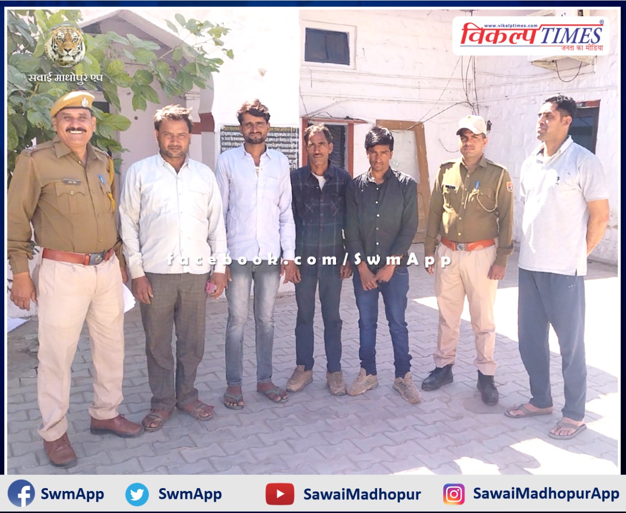 Police seized four tractor trolleys filled with illegal gravel and drivers arrested in khandar sawai madhopur