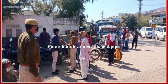 Police vehicle checking campaign on increasing incidents of vehicle theft in bonli